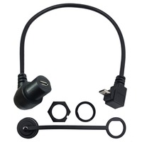 Échantillon gratuit, câble d'extension USB 2.0 micro mâle vers micro femelle, étanche, angle de 90 degrés, gauche, droite, haut, bas, montage sur panneau