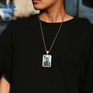 Ciondolo con foto in stile Hip Hop VVS Moissanite in argento Sterling 925 con immagine collana ciondoli e ciondoli unici - Product Image 6