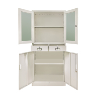 Meuble de bureau moderne en métal à 2 portes, armoire de rangement ABS avec tiroirs et portes, fournisseur d'usine, armoire économique pour bureau