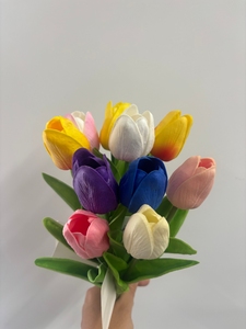 Fiori di tulipano artificiali, fiori per matrimoni, composizioni <span class=keywords><strong>floreali</strong></span> per matrimoni, fornitori di decorazioni per matrimoni, fiori decorativi, decorazioni per la casa - Product Image 5