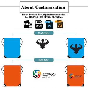 <b>Waterproof</b> for Women Men Fashion Sublimation Wholesaler Custom Logo <b>Drawstring</b> Backpack <b>Bag</b> - Product Image 2