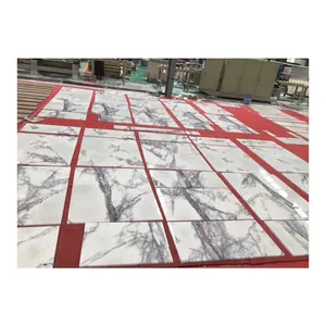 natural stone Liliac marble purple white stones snow plum hot marble tiles 24x24inch thickness 18mm engineer stone