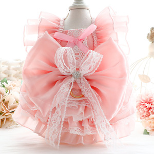 Vestido de Princesa para Perro, Color Rosa, Poliéster, Estilo Lolita, Ropa para Mascotas Pequeñas, Primavera, Verano, Falda para las Cuatro Estaciones - Product Image 3