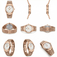 Montre sport en acier inoxydable 32 mm à quartz pour femme, design de luxe, bracelet en cuir, verre résistant à l'eau, mouvement Citizen