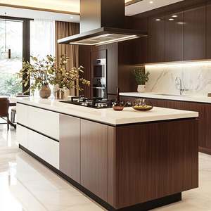 Modern Canadian Professional Decoration Kitchen Furniture Set Full Home Kitchen Cabinet Design for Apartment Modern Kitchen - Product Image 1