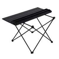Table pliante compacte en acier au carbone pour l'extérieur - Table multifonctionnelle pour le camping, les pique-niques et les marchés nocturnes - Vente directe usine