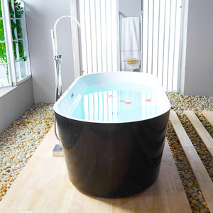 Hotel independiente acrílico baño superficie sólida al <span class=keywords><strong>aire</strong></span> libre bañera cuarto de baños - Product Image 3
