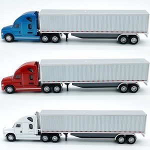 Camion plateau américain en alliage à l'échelle 1/64 de 25,5 centimètres avec logo – Modèle de camion conteneur - Product Image 1