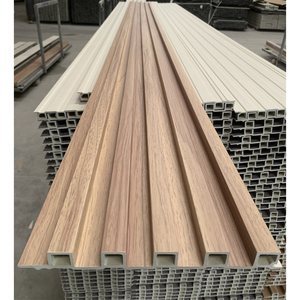 Panel Dinding PVC Modern Art Louver Dekoratif 3D untuk Interior, Panel Dinding Bambu untuk Latar Belakang TV, Panel Dinding WPC Motif Kayu Ramah Lingkungan - Product Image 6