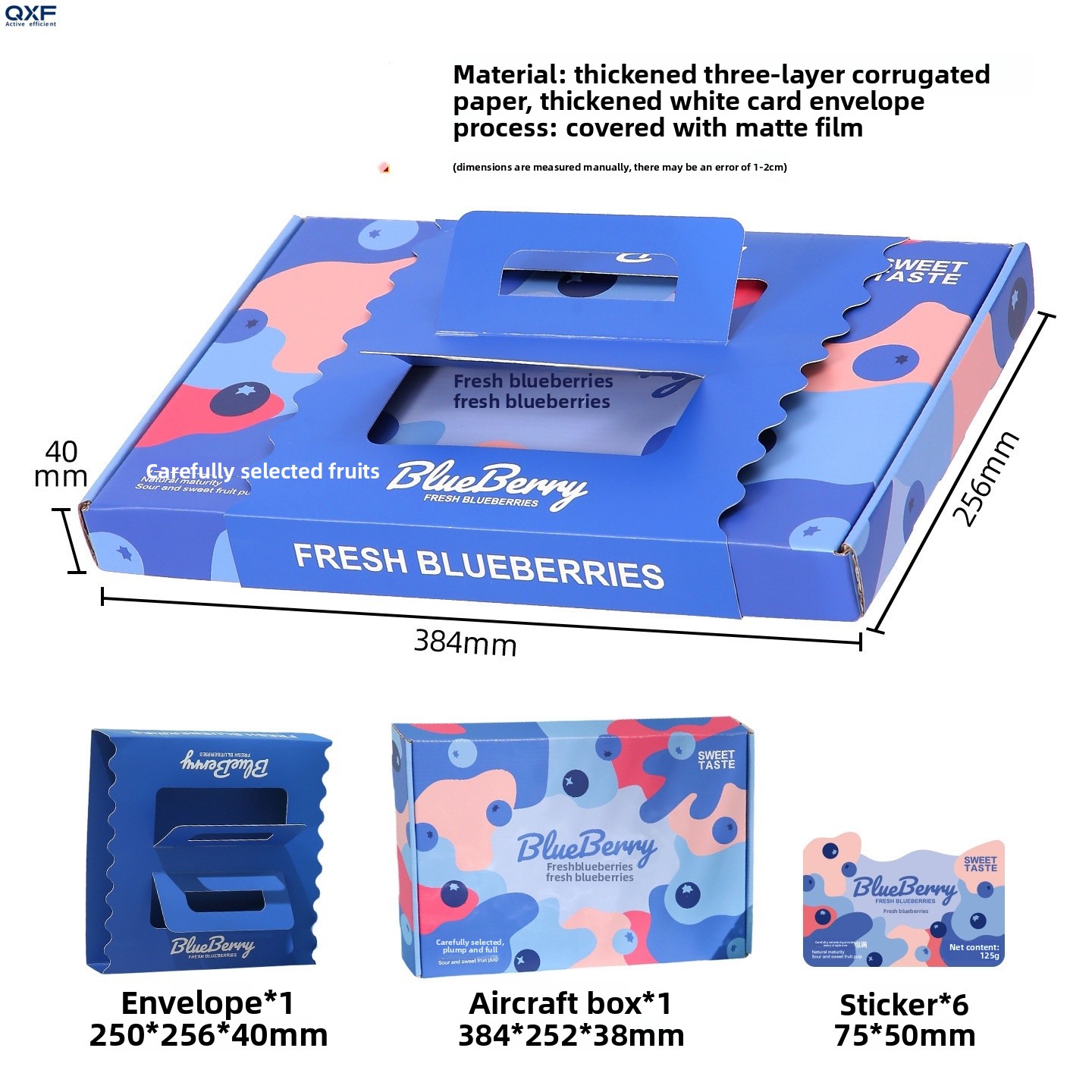 Coffret cadeau + autocollants (pas de boîte intérieure)