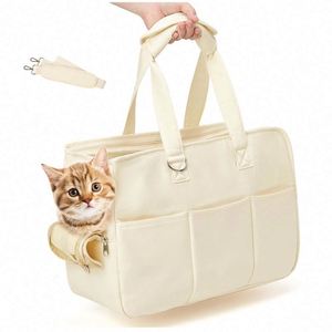 Échantillon gratuit - Sac de transport pour chien et chat, vente chaude 2023, capacité jusqu'à 20 lbs, sac en polyester avec côtés souples pour chiens et chats - Product Image 1