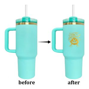 Gobelet Holographique Arc-en-ciel Plaqué Or 40oz H2.0 avec Gravure Laser et Logo Personnalisé – Entrepôt USA - Product Image 3