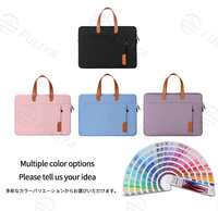 Fuliya porte-documents mince couleur logo personnalisé étanche Oxford ordinateur portable voyage d'affaires sac à main d'ordinateur pochette d'ordinateur à manches courtes