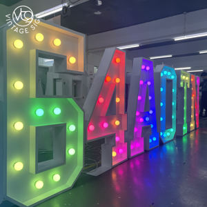 LED 숫자 조명 Marquee 편지 Mr & Mrs 공장 사용자 정의 조명 사인 웨딩 장식 - Product Image 6