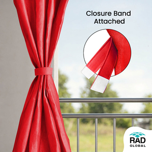 Rideaux d'extérieur Redwood Eyelet 325 GSM avec tissu résistant aux intempéries pour une intimité optimale et un balcon élégant - Product Image 3