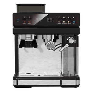 Machine à café expresso professionnelle Bean-to-Cup à double chaudière, avec fonction de mousseur à lait numérique automatique et poignée pour capsules, affichage numérique - Product Image 5