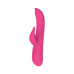 Nuevo Vibrador Conejo Rojo Rosa 2026, Estimulación del Clítoris y Punto G, Vibración de <span class=keywords><strong>Doble</strong></span> Cabeza, Silicona Suave, Juguetes Sexuales para Mujeres Adultas - Product Image 1