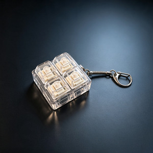 Llavero Creativo con 4 Teclas Cuadradas 2x2, Mini Teclado, Interruptores Táctiles Silenciosos con Luz de Colores, Colgante Fidget Clicker - Product Image 6