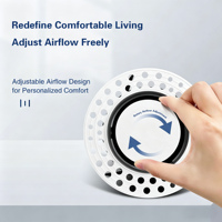 Diffuseur rond moderne pré-encastré réglable pour ventilation extérieure dissimulée