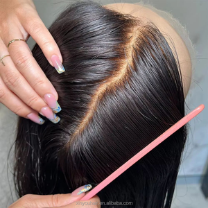 Peluca invisible Strap 360 Glueless Ready Wear Go con bordes rizados de ondas de agua de encaje HD y línea de cabello negra para mujer - Product Image 2