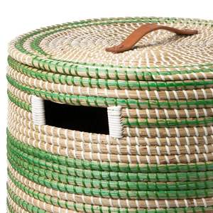 ตะกร้าใส่ของตกแต่งบ้านทำจากหญ้าทะเลพร้อมเชือกพลาสติกตะกร้าซักผ้าขายส่ง - Product Image 5