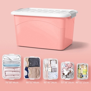 Kunststoff-Aufbewahrungsbox mit Rollen für Kinderkleidung Spielzeug-Organizer Kunststoff-Aufbewahrungsboxen & Behälter - 65L - Product Image 6