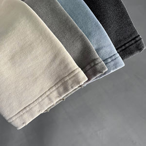 Camisas unisex lavadas retro marca de moda 400G Terry, Otoño/Invierno con cuello suelto de manga larga - Product Image 4