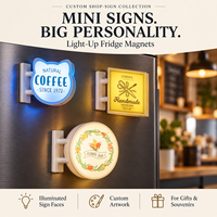 Mini aimant de réfrigérateur LED personnalisé avec logo, boîte lumineuse illuminée, impression numérique portable pour promotion de marque et souvenir