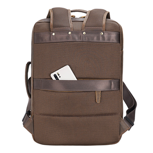 Vintage Style Men's Crazy Horse Genuine Leather Laptop Backpack Dark Brown Full Grain Leather Zipper Closure <strong>Travel</strong> <strong>Day</strong> <strong>Bag</strong> - Product Image 4