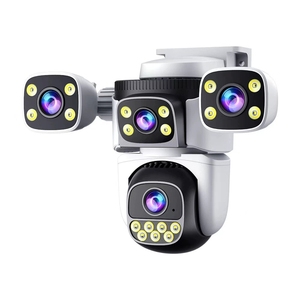 Caméra CCTV intelligente sans fil PTZ <span class=keywords><strong>extérieure</strong></span> 12Mp, système de sécurité IP Wifi à 4 objectifs, système de sécurité domestique, connectée au téléphone mobile - Product Image 1