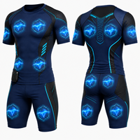 Combinaison de stimulation musculaire EMS sans fil contrôlée par application intelligente avec électrodes respirantes et à séchage rapide pour un entraînement complet du corps