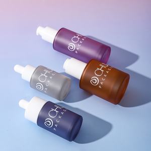 Benutzer definiertes Logo Frosted Transparent Color Luxus 30ml 1 Unze Fett flasche und dicke Glasflasche für ätherisches Öl - Product Image 6