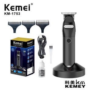 เครื่องตัดผมไฟฟ้า Kemei KM-1753 พร้อมแท่นชาร์จ แบตเตอรี่ลิเธียมแบบชาร์จซ้ำได้ สำหรับใช้ในบ้าน - Product Image 2