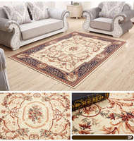 Tapis carré de style italien pour salon et chambre - Tapis en polyester tissé à la machine pour canapé, table basse et chevet