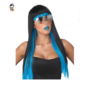 <span class=keywords><strong>Peluca</strong></span> <span class=keywords><strong>de</strong></span> cabello negro y <span class=keywords><strong>azul</strong></span> para mujer adulta, disfraz <span class=keywords><strong>de</strong></span> Diva, fiesta <span class=keywords><strong>de</strong></span> <span class=keywords><strong>Halloween</strong></span>, barata, HPC-0074 - Product Image 1