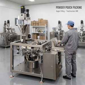 Máquina Envasadora de Polvo en Bolsas Preformadas Totalmente Automática de 4 Estaciones con Certificación CE, Máquina de Llenado para Café, Té y Leche - Product Image 4