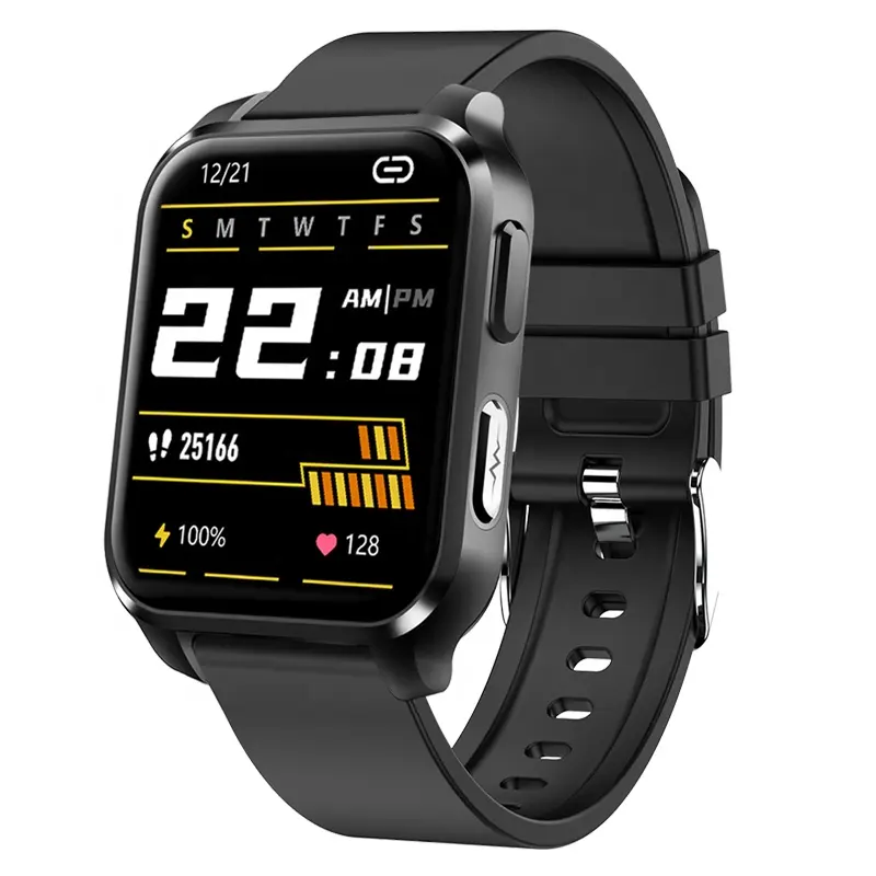 2022 New Square ECG Smart Watch Heart Rate Blood Pressure Blood Oxygen Temperature Multi dial for Huawei Apple