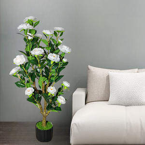 Arbre artificiel personnalisable en gros, simulation bionique de plantes vertes, paysage de roses et de camélias artificiels - Product Image 4