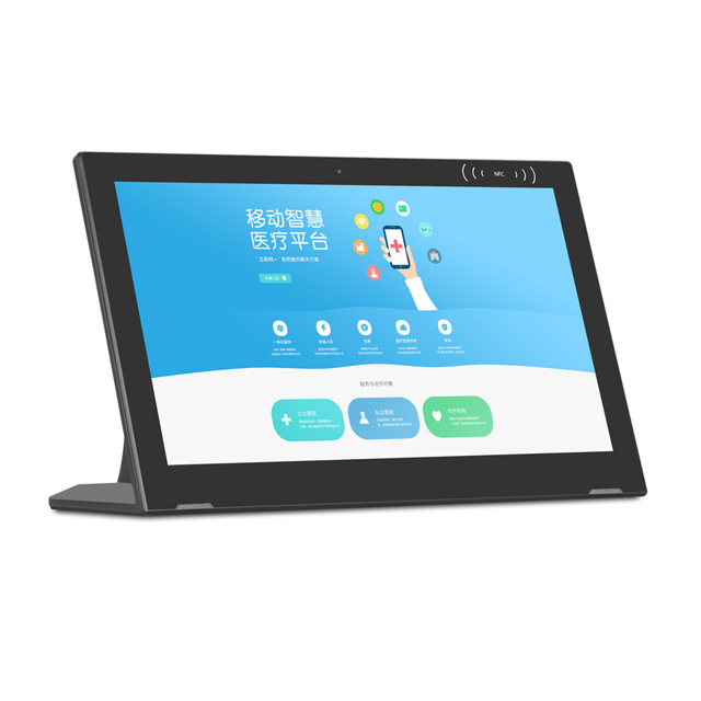 New Front NFC Android POS Terminal AIO PC 15.6 Inch L Shape Tablet with Wi-Fi Ethernet RK3288 Processor