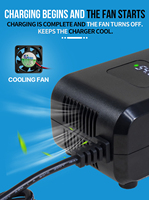 Chargeur rapide intelligent IC 29,4V/24V 8A avec protection OTP contre les surcharges, haute efficacité DC 234W, ABS+PC, garantie 36 mois, 100-240V électrique
