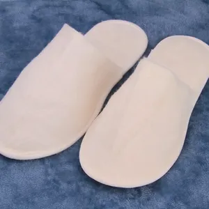 Wholesale White Biodegradable Disposable Slippers For Men And Women