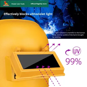 <span class=keywords><strong>Gafas</strong></span> y Máscara de Soldadura Eléctrica Portátiles WELDING LION, Protector Facial con Protección Antisalpicaduras W2860 para Uso en Fábrica - Product Image 3