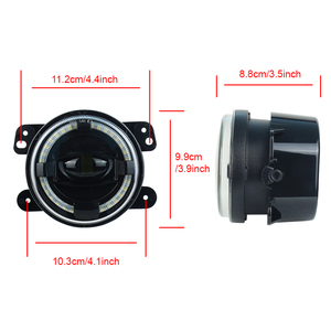 4 pollici luce rotonda luce fendinebbia kit lampada guida Halo Angel stile nuove condizioni per Jeep Wrangler JK 2007-2017 - Product Image 1