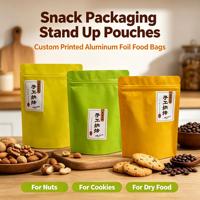 Sachet Doypack Imprimé Personnalisé Recyclable et Imperméable pour l'Emballage de Produits de Boulangerie, Biscuits et Snacks
