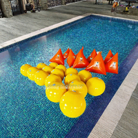 Pelampung Tiup PVC Hongli Inflatables, Model Pelampung Air, Permainan Apung Komersial, Pipa Apung untuk Kolam, Danau, Laut