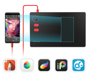 G20 NOUVEAU Stylo sans fil Tablettes graphiques Tablette graphique de dessin 8192 pression pour cours en ligne Télétravail Dispositif de conférence PPT BT - Product Image 4