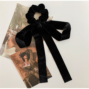 Hàn Quốc Thiết Kế Phụ Kiện Tóc Dài Đuôi Nhung Scrunchies Lớn Bow Ban Nhạc Tóc Đàn Hồi Cho Phụ Nữ - Product Image 4