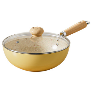Ceramic Mini Wok With Non-Stick Coating Dishwasher Safe For Induction And Gas Stoves Home Cooking Single Serving Size - Product Image 2