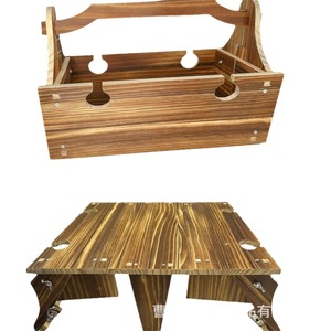 Wooden <b>Storage</b> <b>Box</b> Rectangle Portable Solid Wood Outdoor Picnic <b>Camping</b> Customizable Capacity - Product Image 5