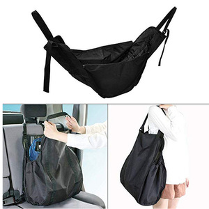 Bolsa Organizadora Suspensa para Banco de Carro em Tecido Oxford Preto Personalizada OEM, Lavável para Todas as Estações, com Alça para Armazenamento no Veículo - Product Image 4
